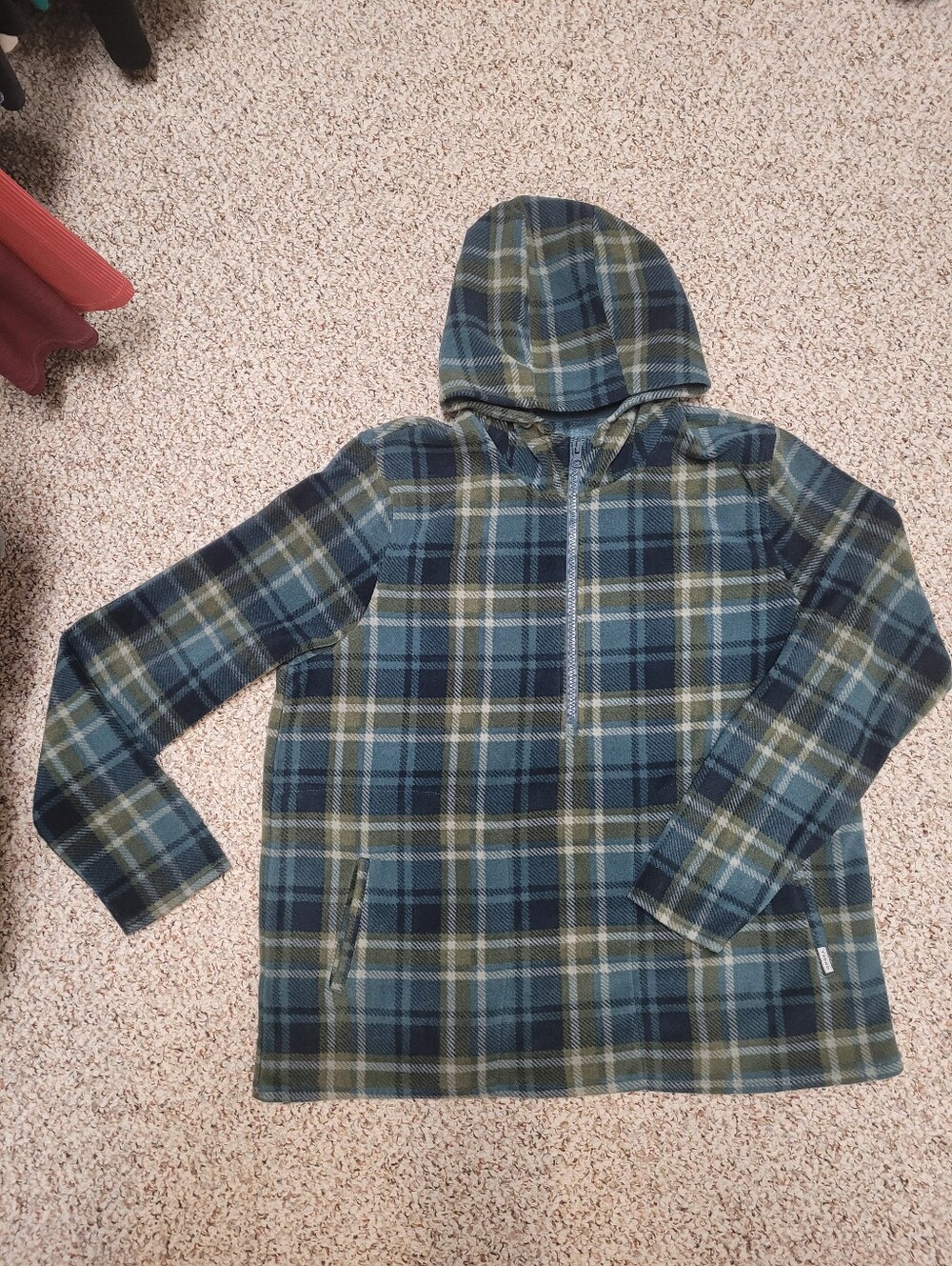 O'Neill Plaid Half-Zip Fleece Hoodie